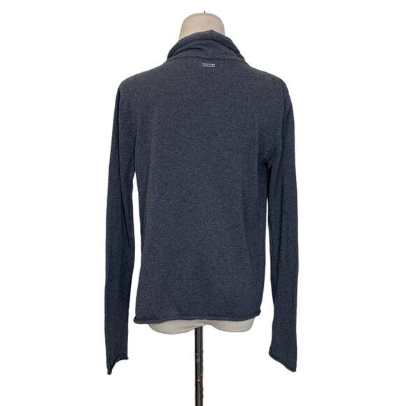 Prana gray organic cotton long sleeves open front cardigan size Small - Picture 3 of 9